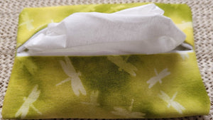 Tissue Holder - Spring Green Dragonflies